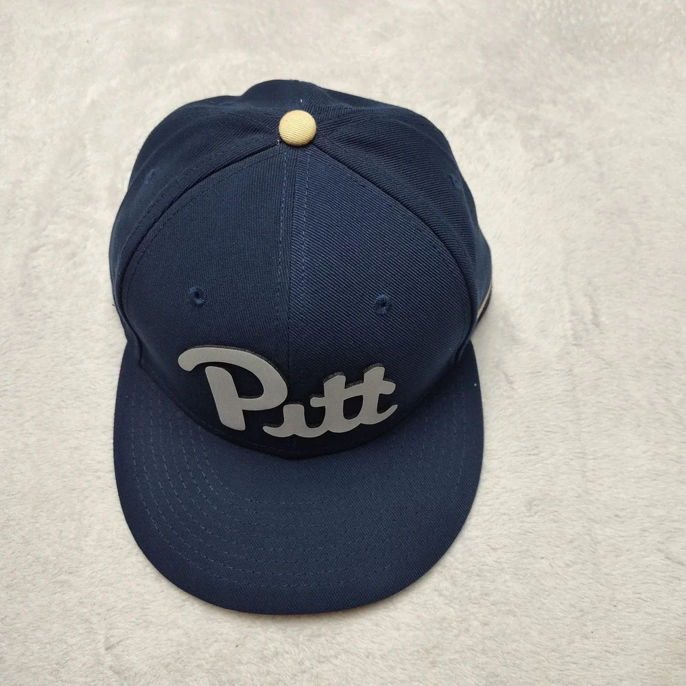 Pitt Panthers Nke Hat Cap Snap Back Mens‎ Blue Polyester Twill NCAA Football